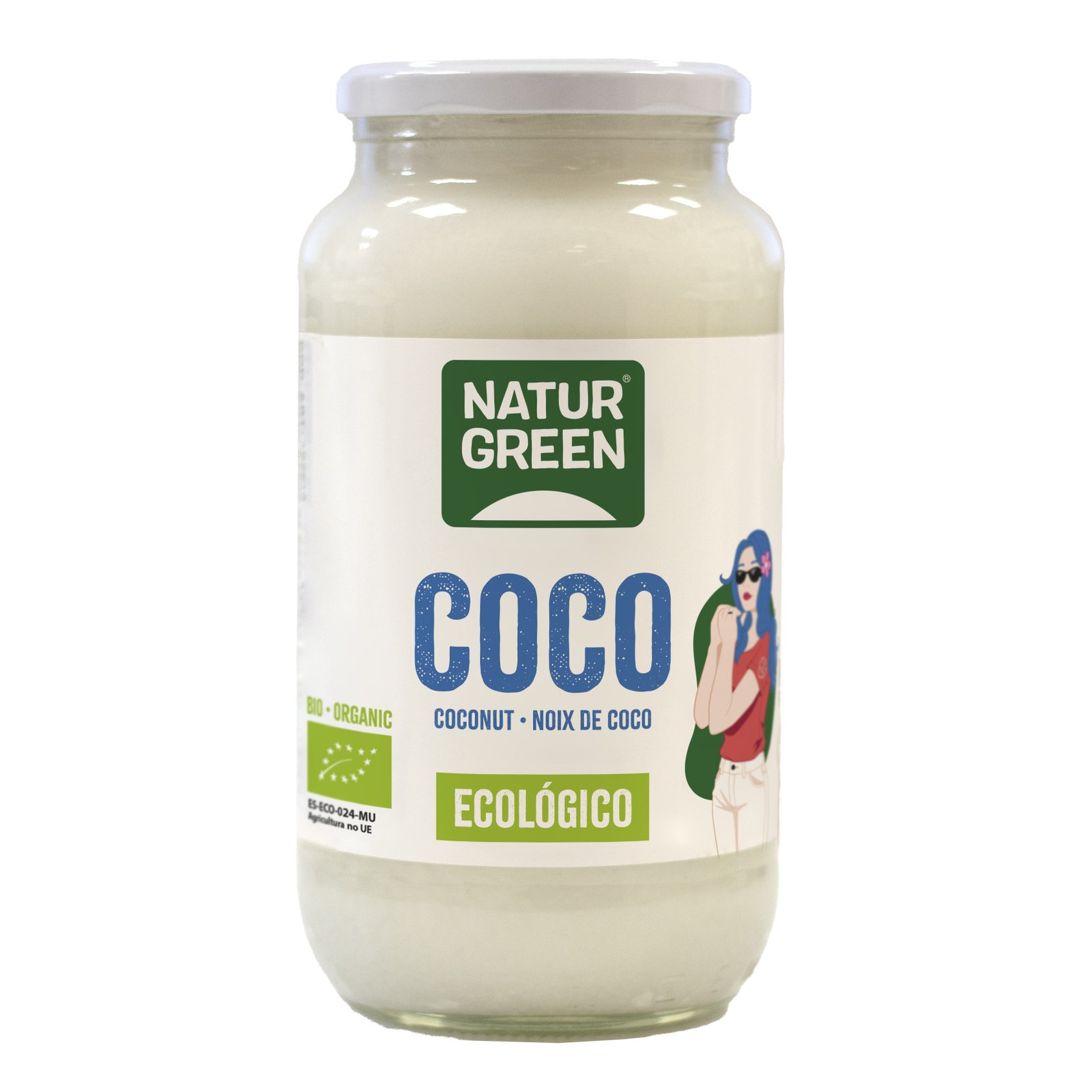 Coconut Fat 800g – Ideal for Cooking – Hydrates Skin and Hair – Natural Ingredients – Vegan Friendly – NaturGreen