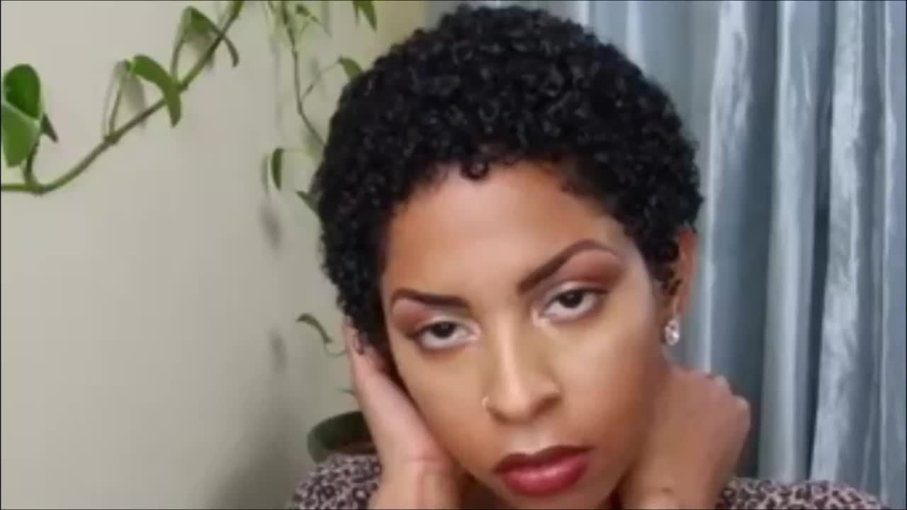Chic Pixie Cut Wig for Women - 180% Density Virgin Peruvian Remy Human Hair, Kinky Curly Afro Style, Glueless Full Wig with Natural Water Wave Ready to Wear And Leave Wig Suitable for The New Year - Image 53