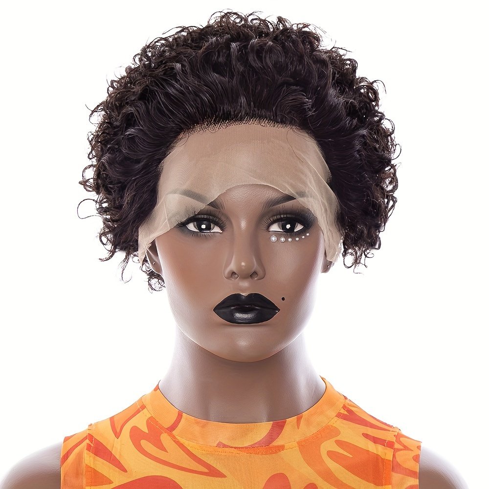 Short Curly Lace Front Wigs 13X1 Brazilian Water Wave Human Hair Wigs Pixie Cut Transparent Lace Wig for Black Women - Image 39