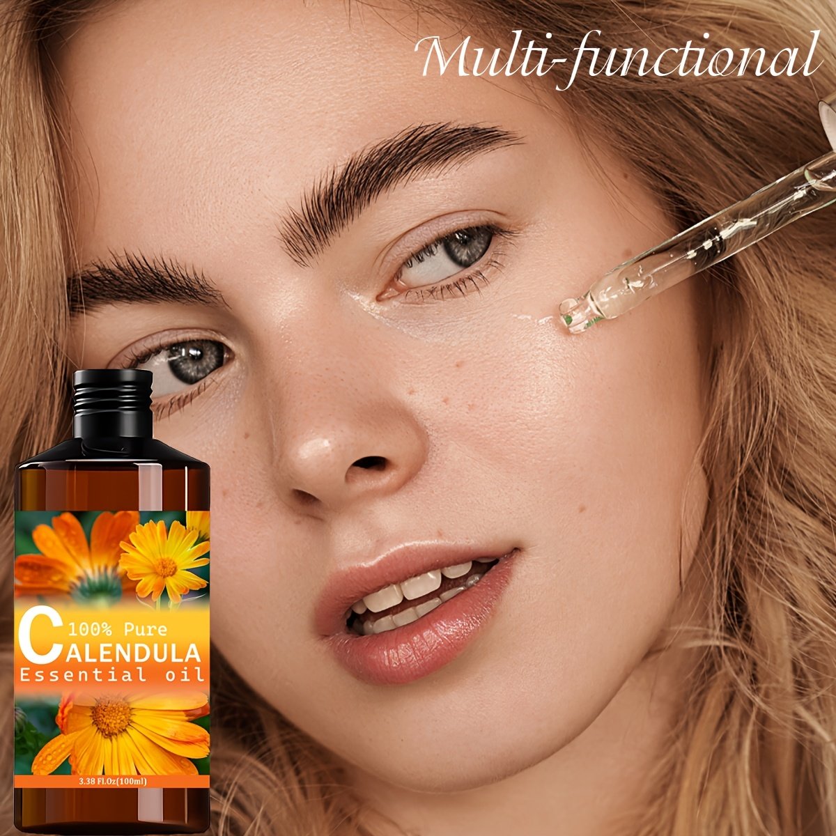 Calendula Essential Oil --100%, Premium Quality, Floral Aroma --Hydrating, Moisturizing, Nourishing Skin, Body Massage, Skin Massage --Used for Skin, Hair, Facial, Body Care --Suitable for Meditation, Bathing --100ml Body Massage Essential Oil - Image 9