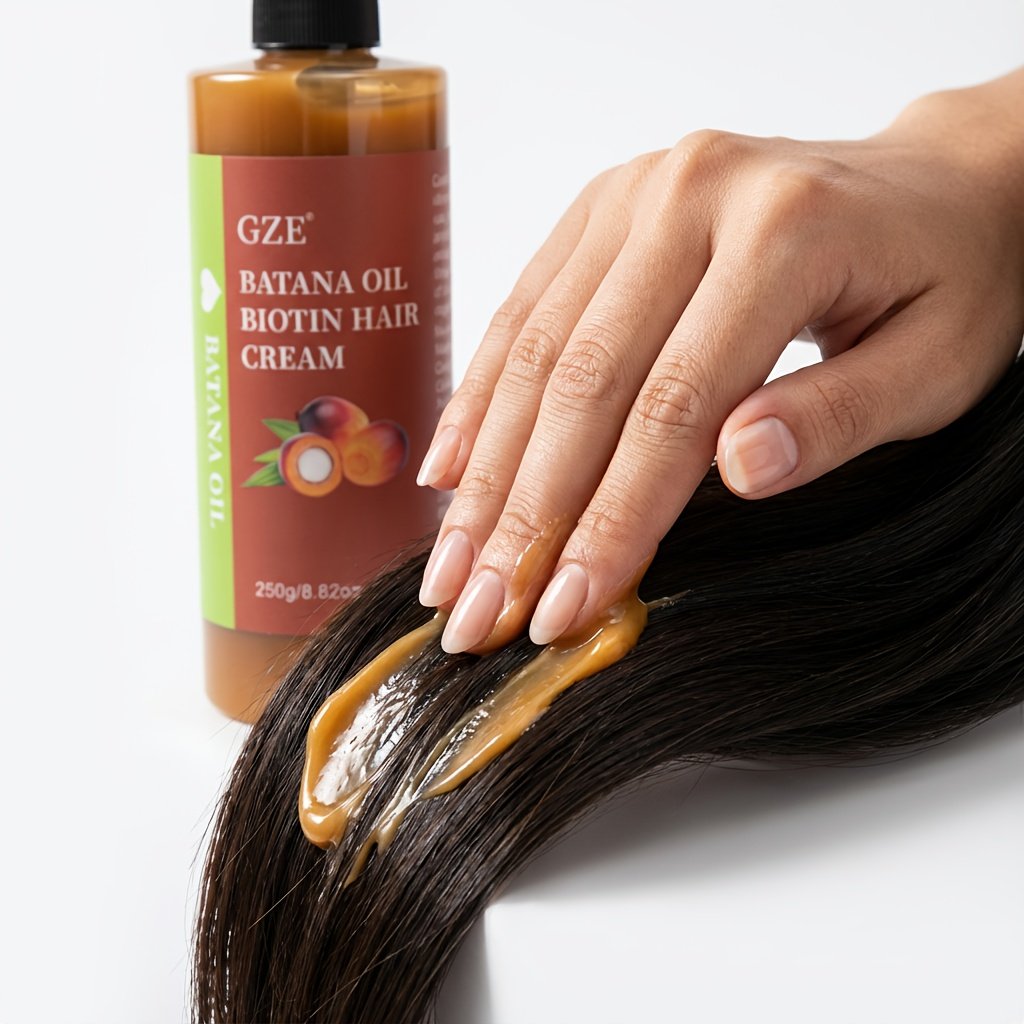 GZE Batana Oil Biotin Hair Cream Strong Hair Anti-Breakage Split Ends y for Dry Hair - Image 7