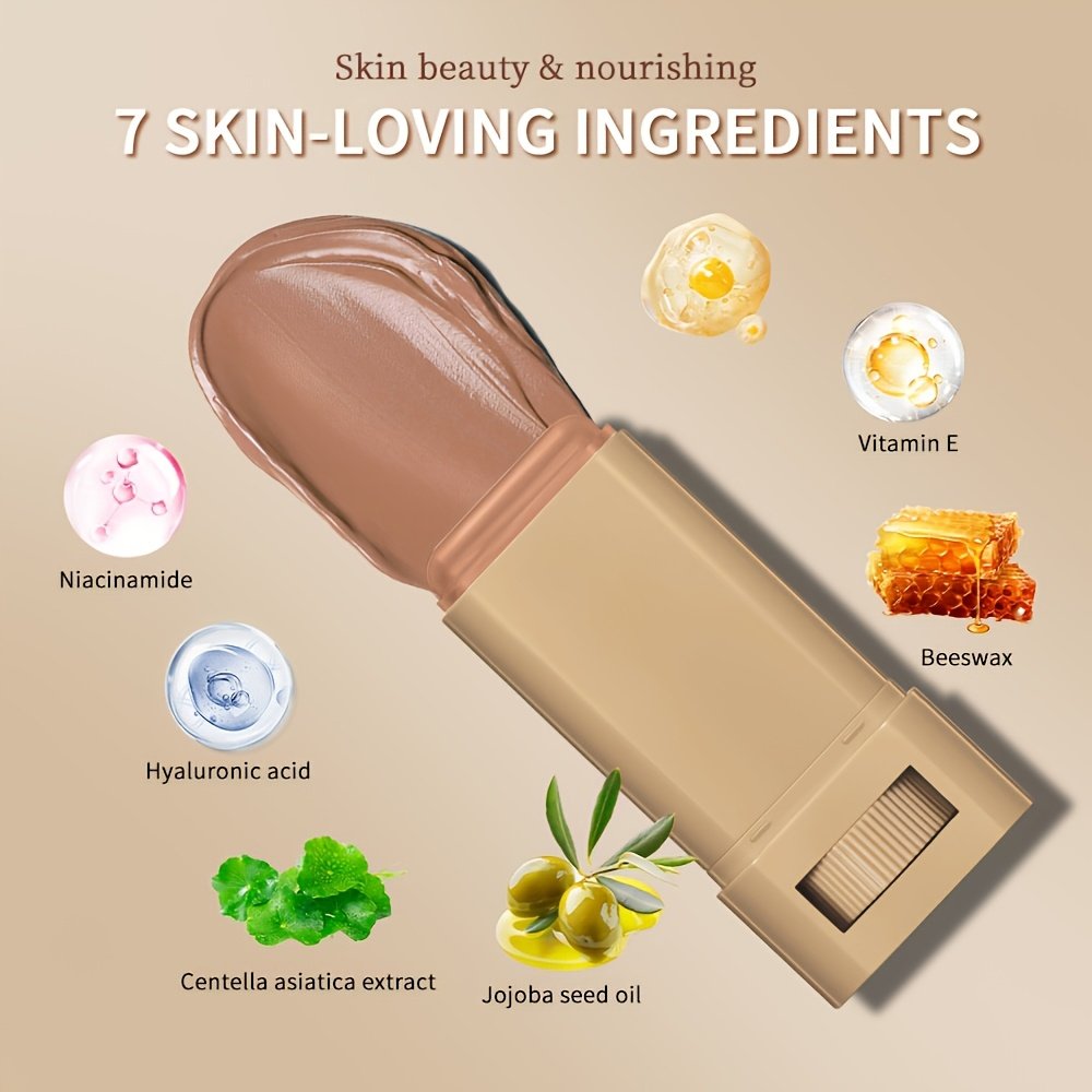 SERUM BOOSTED SKIN TINT + Soft Makeup Puff, Stick Foundation, Spring/summer Foundation Cosmetics, Smooth Light Nude Bronze Color, Concealing Foundation, Waterproof Long-lasting, Nourishing Ingredients Hyaluronic Acid Nicotinamide, for All Makeup - Image 45