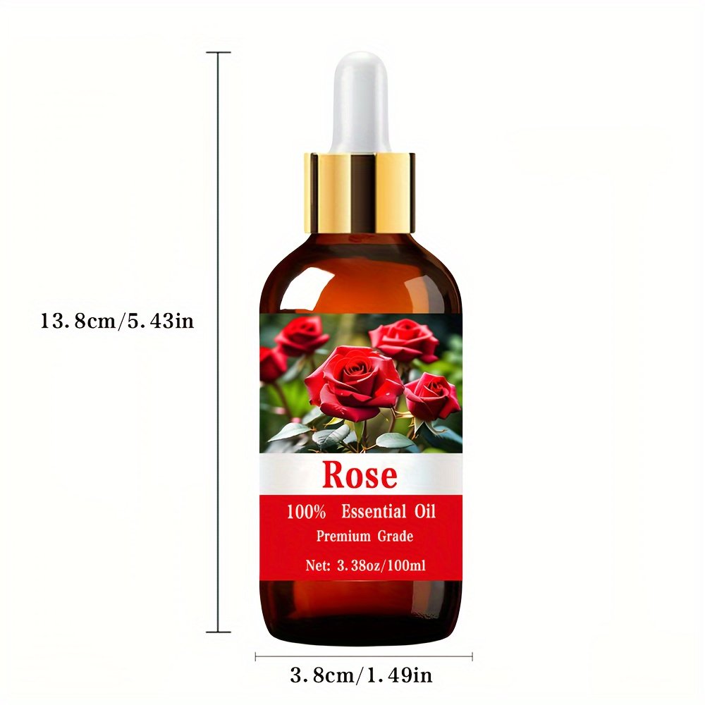 100Ml/3.38 Fl.Oz Rose Essential Oil | 100% Pure & Natural, Moisturizing, Hypoallergenic, Suitable for Skin, Hair, for Nail Care, Bathing, Indoor Deodorization, Massage, Meditation Relaxation - Image 4