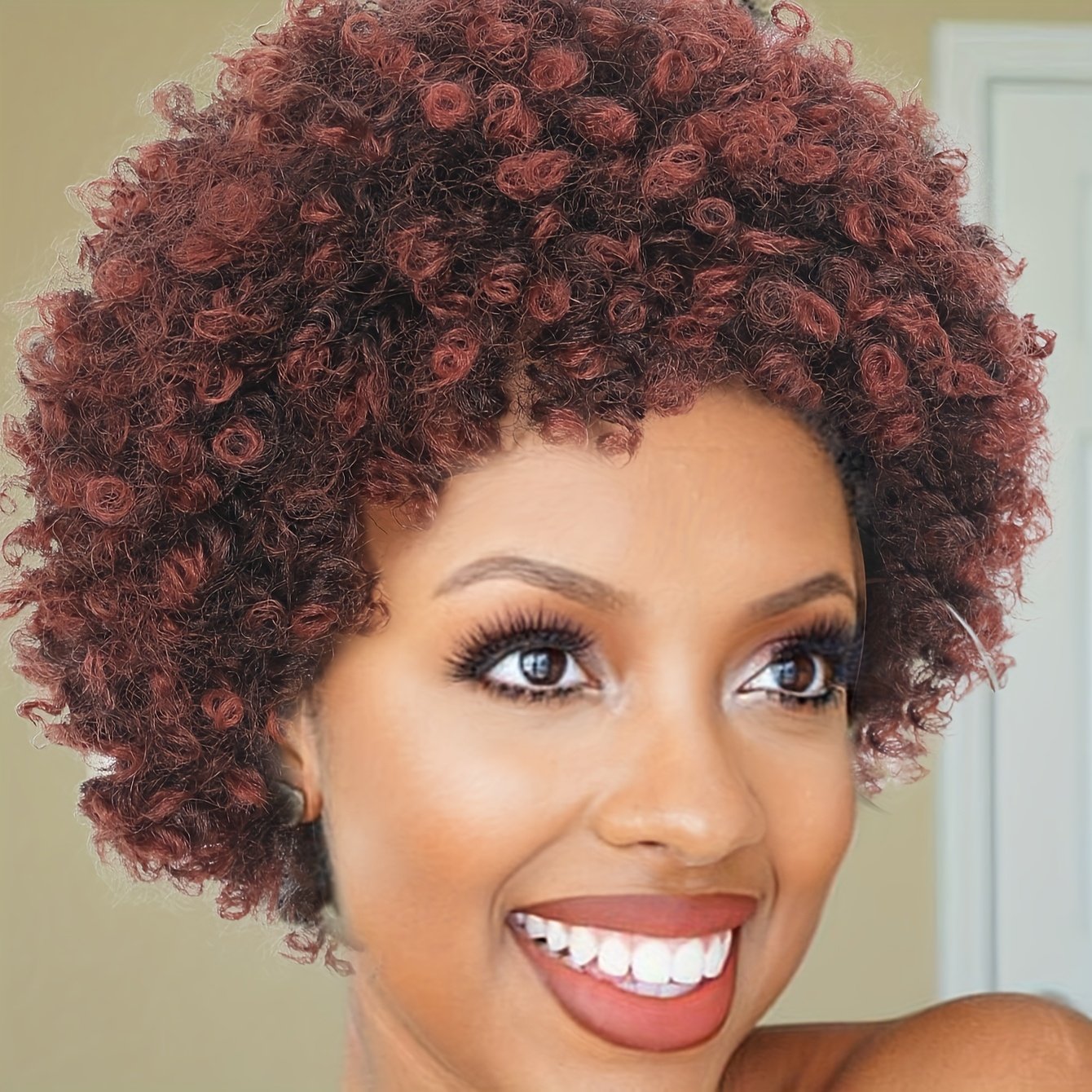 Short Curly Wig Mixed Brown Afro Wig for Men Or Women Short Curly Disco Rock Wig Hippie Costume Wigs Short Fluffy Disco Afro Wigs Synthetic Hair Replacement Wig for Music Festival Concert for Daily Party, Christmas, Cosplay, Parties, Etc - Image 31