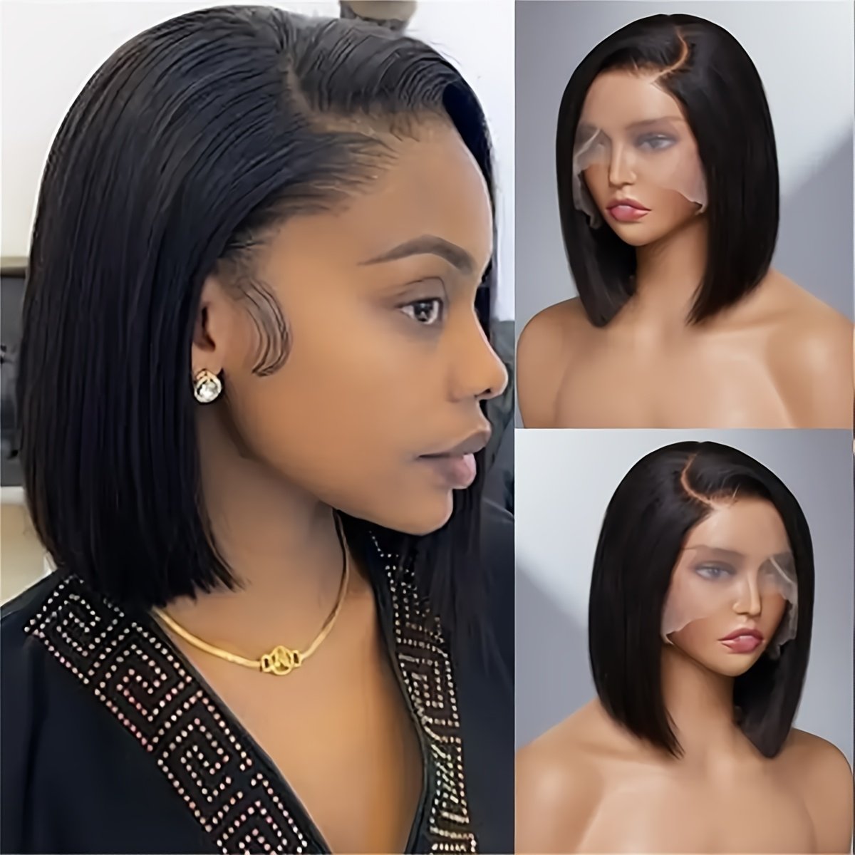13X4 Bob Wig Bone Straight Bob Wig Lace Front Human Hair Wigs For Women Transparent Lace Frontal Wig Natural Wig Human Hair - Image 3