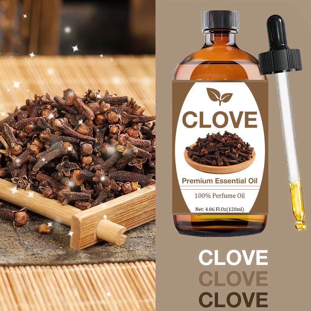 Clove Essential Oil for Hair, Nails And Skin, Refreshing Texture, Suitable for All Skin Tone Types, Massage, Bath, Face And Eyelashes Use for All Day Multi-Purpose Use, Yoga, Crafts, Meditation, Cleansing And Bathing - Holiday, Birthday Gift