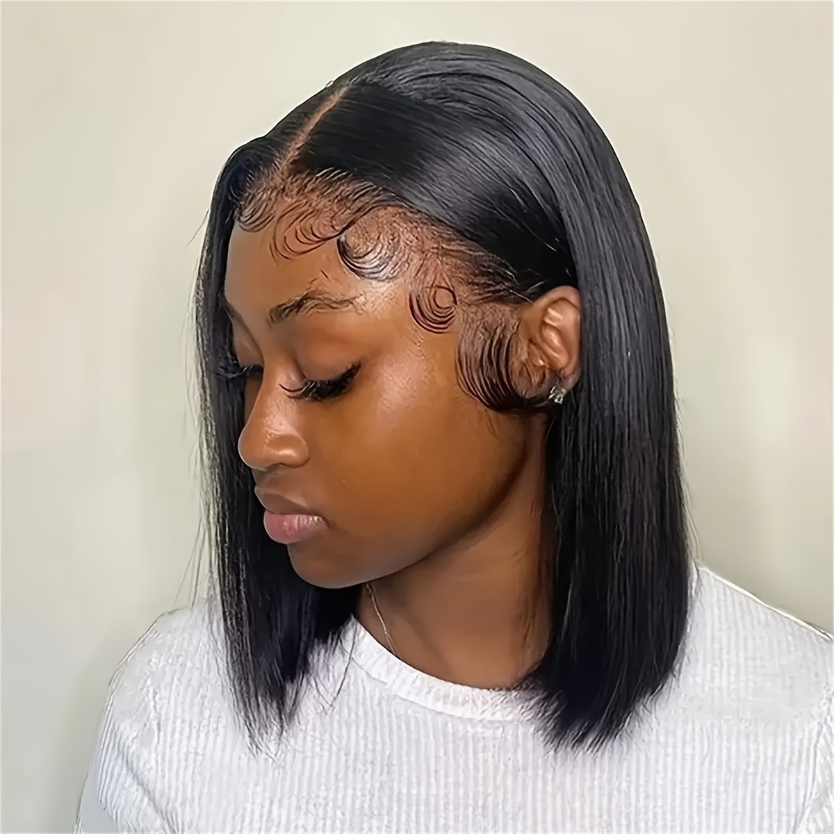 13X4 Bob Wig Bone Straight Bob Wig Lace Front Human Hair Wigs For Women Transparent Lace Frontal Wig Natural Wig Human Hair - Image 2