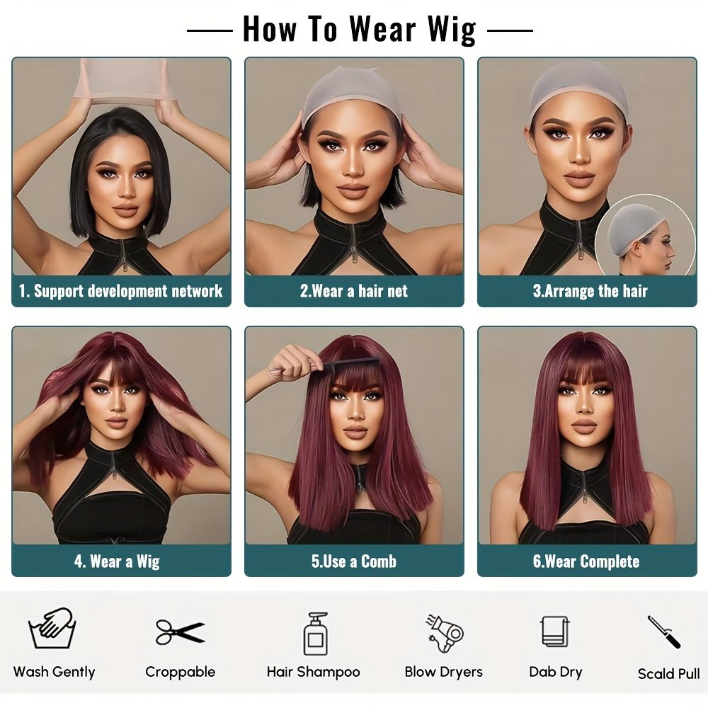 Short Afro Curly Wigs for Women Wavy Curly Wig Synthetic Heat Resistant Curly Afro Wig with Bangs Big Stretch Fluffy Curly Afro Wig 30.48 cm High-Density Soccer Fan Wig, Elastic Cap for Easter Rave Anime Music Festival Cosplay - Image 25
