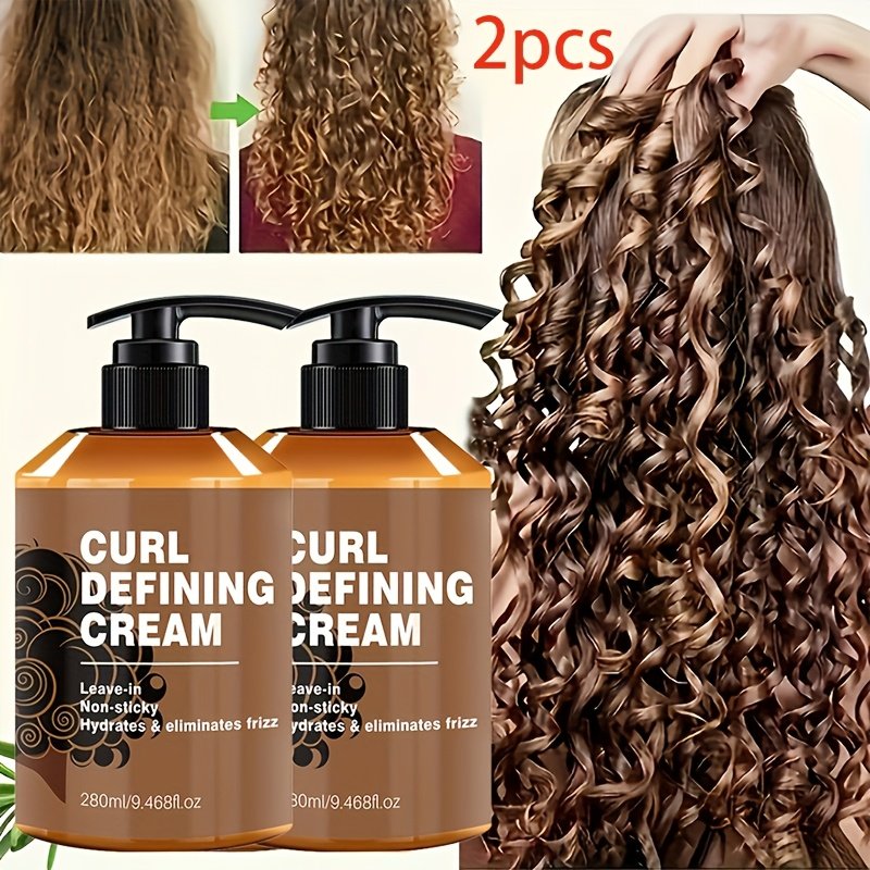 1pc/2pcs/3pcs Curl Defining Cream, infused with Moroccan Argan Oil for long-lasting curl control, elastic curls, and lasting hold. Suitable for wavy and curly hair, ideal for both men and women - Image 2