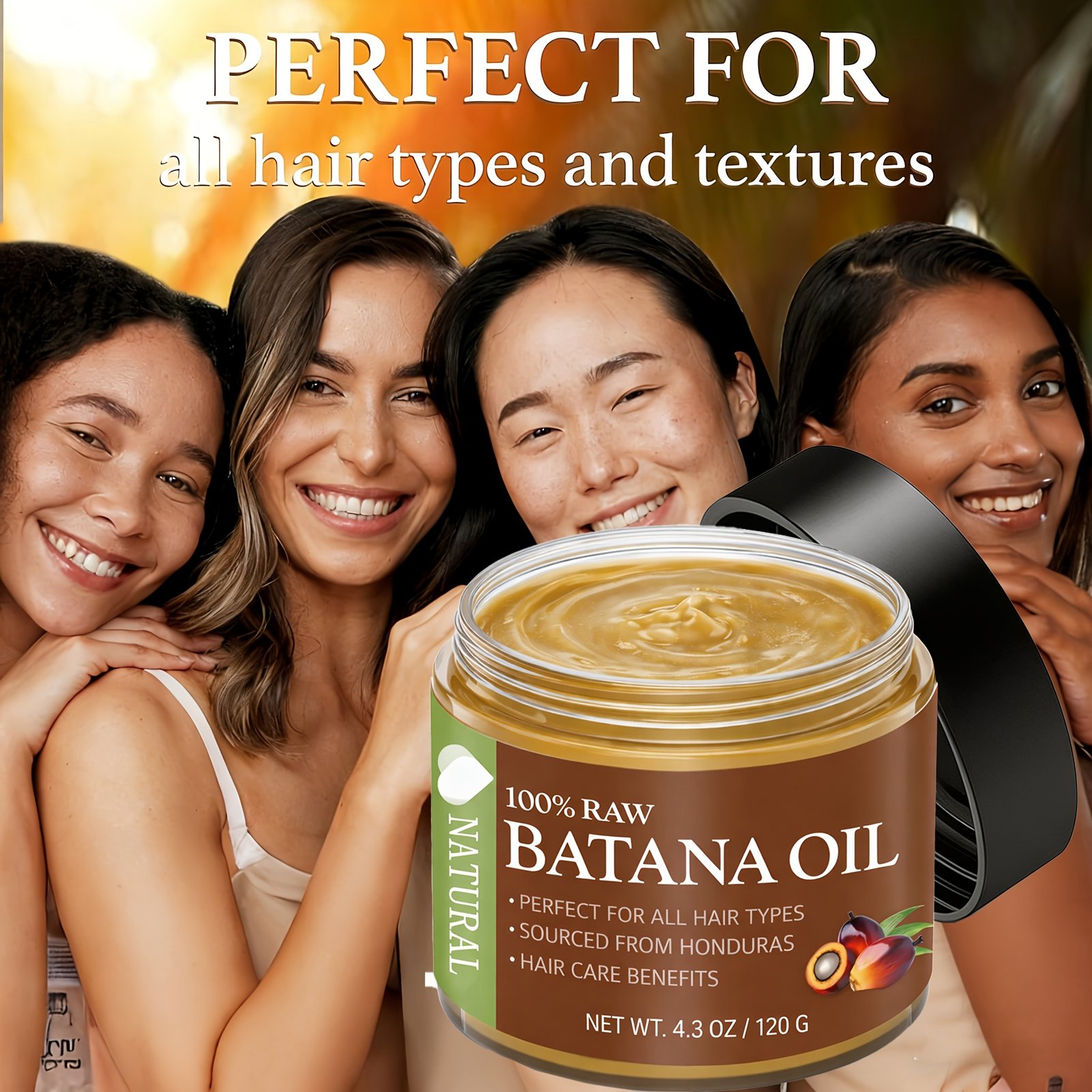 Honduras Batana Hair Oil - Smoothing and Moisturizing Hair Treatment for Dry Hair, for Moisturizing Scalp and Hair Care, Suitable for All Hair Types - 4.2oz. - Image 3