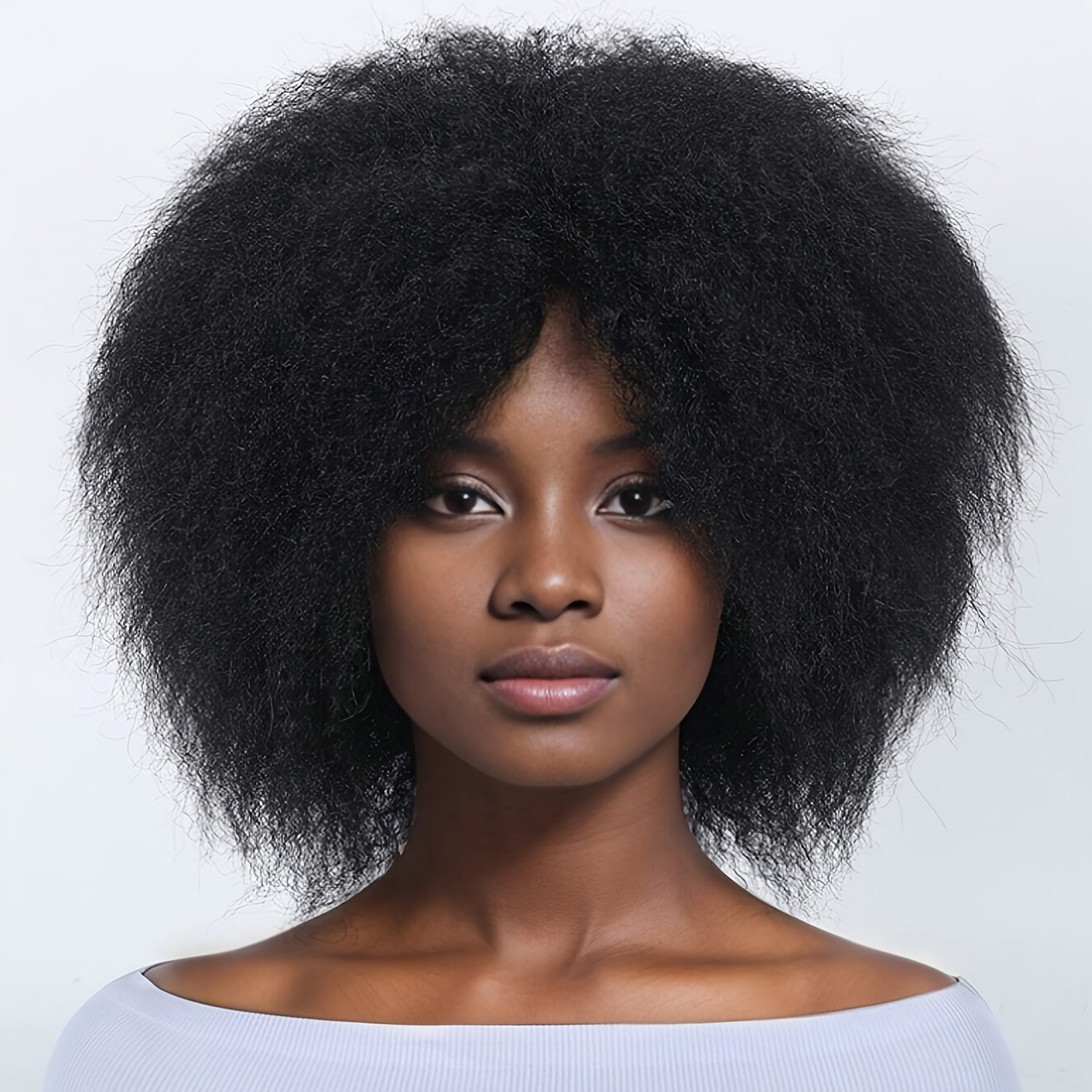 Short Fluffy Straight Synthetic Wig 25.4 cm Kinky Straight Wig Short Afro Hot Wigs Afro Kinky Wig | Synthetic Afro Wig | Kinky Curly Wig| Heat Resistant Wig | Fluffy Afro Curly Wigs | Natural Black Wigs | Afro Wigs for