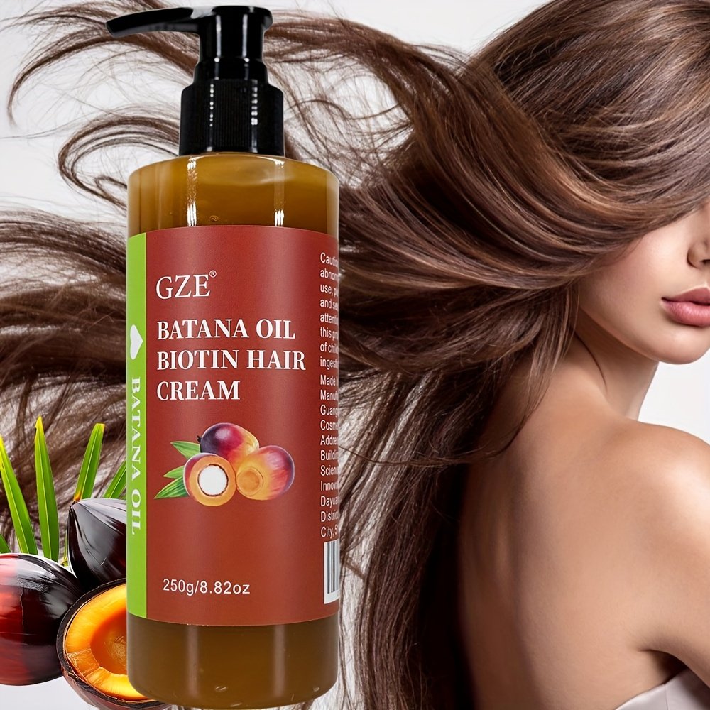 GZE Batana Oil Biotin Hair Cream Strong Hair Anti-Breakage Split Ends y for Dry Hair - Image 4