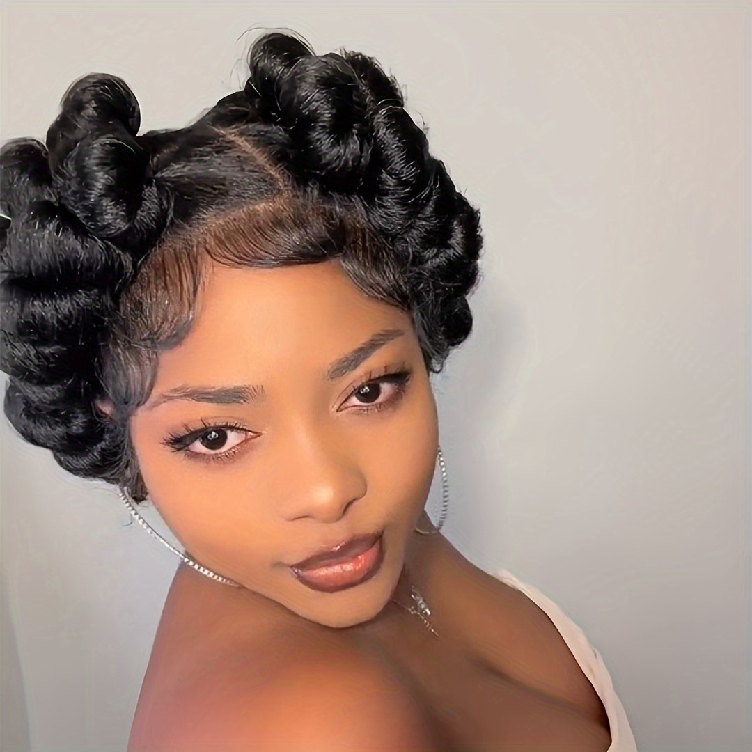 Elegant Full Lace Braid Wig for Women - 200% Density, Double-Layered, Short Style with Large Partition - Perfect for Daily Wear - Image 18