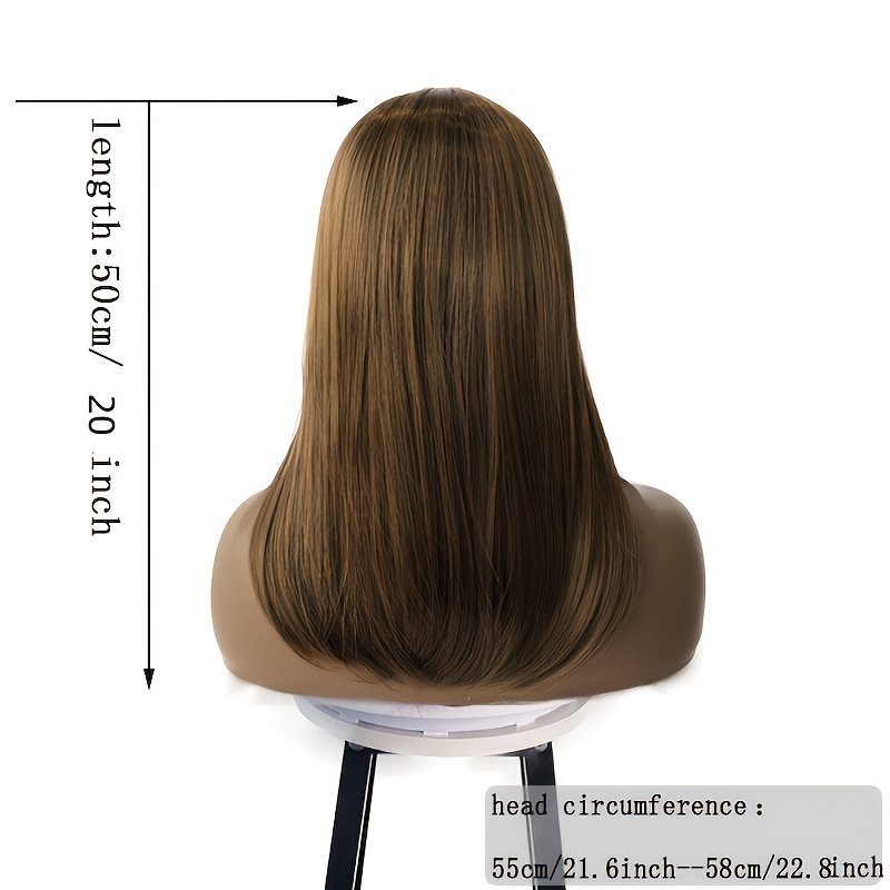 Short Bow-Shaped Wig for Women Made of High-Temperature Fiber, Featuring a Full Head of Medium-Length Korean-Style Hair. - Image 9