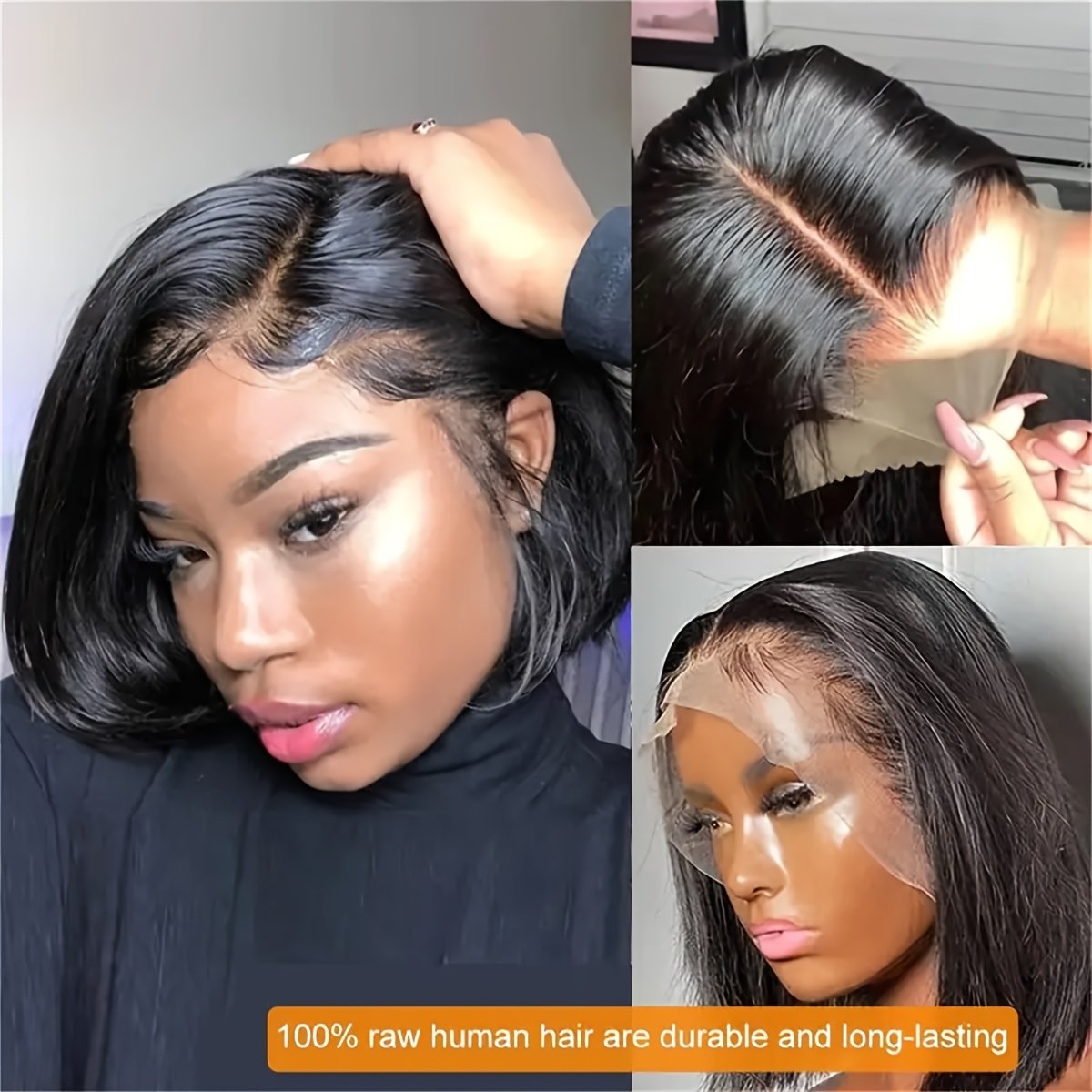 13X4 Bob Wig Bone Straight Bob Wig Lace Front Human Hair Wigs For Women Transparent Lace Frontal Wig Natural Wig Human Hair - Image 5