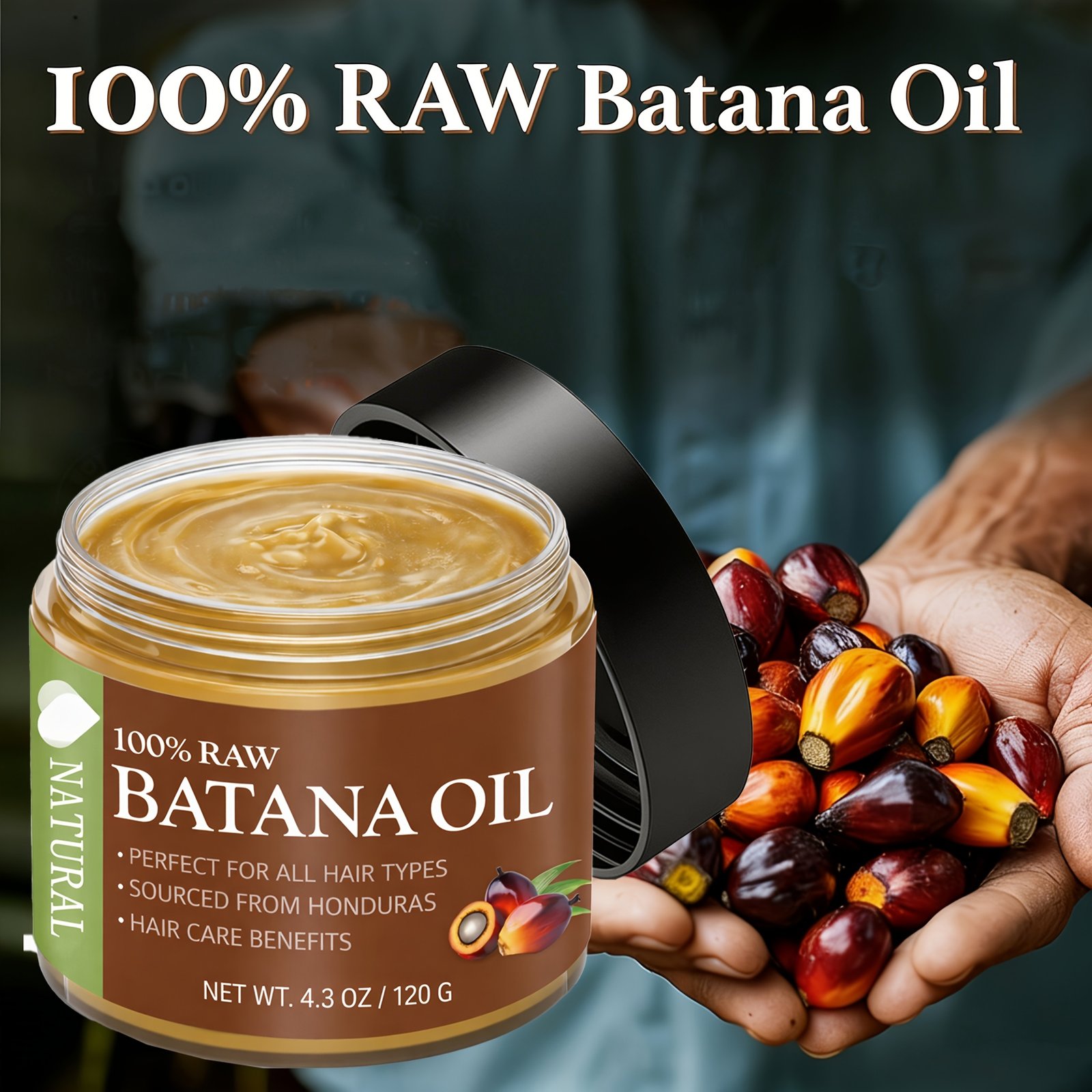 Honduras Batana Hair Oil - Smoothing and Moisturizing Hair Treatment for Dry Hair, for Moisturizing Scalp and Hair Care, Suitable for All Hair Types - 4.2oz. - Image 2