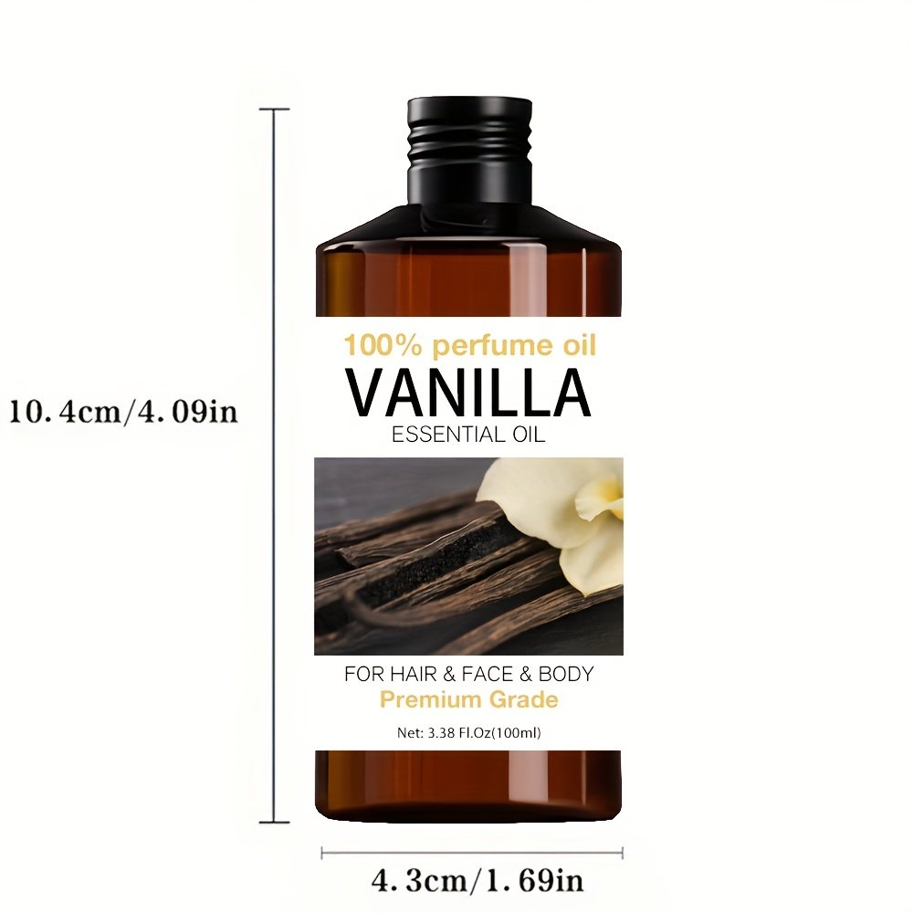 Vanilla Essential Oil, 100Ml/ 3.38 Fl.Oz, 100% Pure Care Grade for Nail, Hair And Skin Care, Massage, Moisturizing Massage Essential Oil for Men And Women, Meditation - Image 4