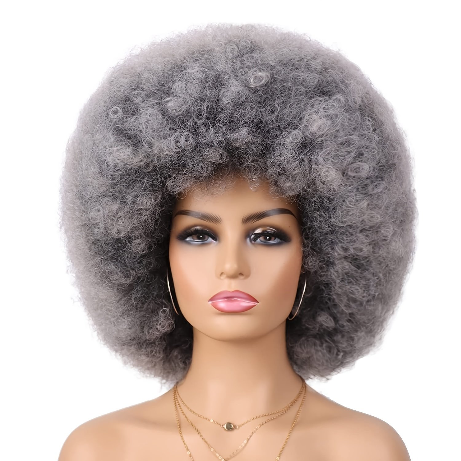 Large Short Afro Wig with Big, Soft, And Bouncy Puffy Curls, Perfect for Everyday Wear Without Glue - Image 5