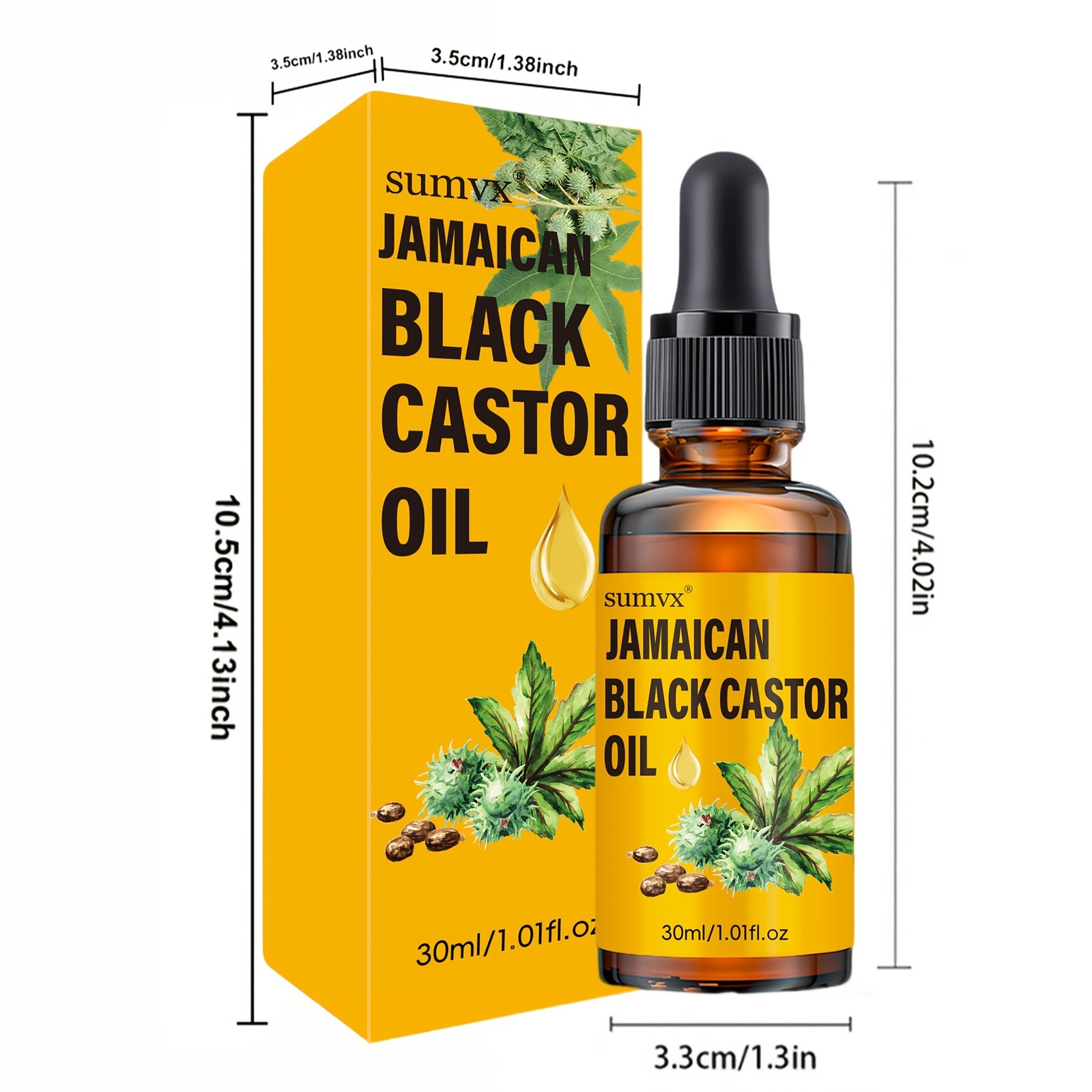 Castor Oil 30Ml/1.05 Fl Oz. with Ginger Oil, Rosemary, Biotin, Polygonum Multiflorum, And Batana Oil. Suitable for Hair And Eyebrows, Moisturizing And Smoothing. Ready to Use, No Rinsing Required - Image 10
