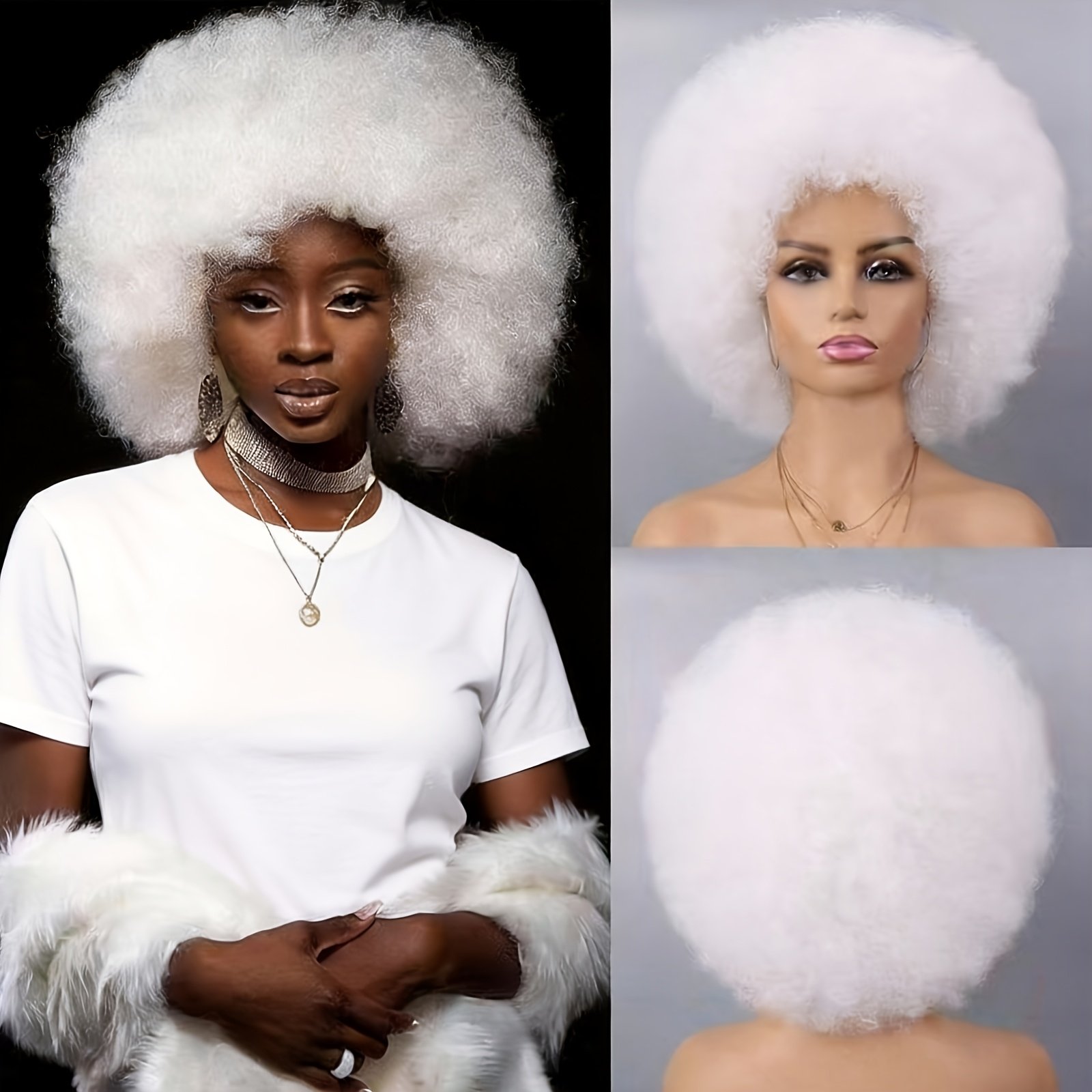 Large Short Afro Wig with Big, Soft, And Bouncy Puffy Curls, Perfect for Everyday Wear Without Glue - Image 8