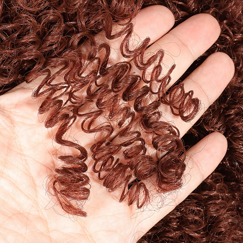1pc Women's 9mm Curl Wig, Brown Wig, Natural and Versatile Cap-Style Wig, Full Head Wig - Image 16