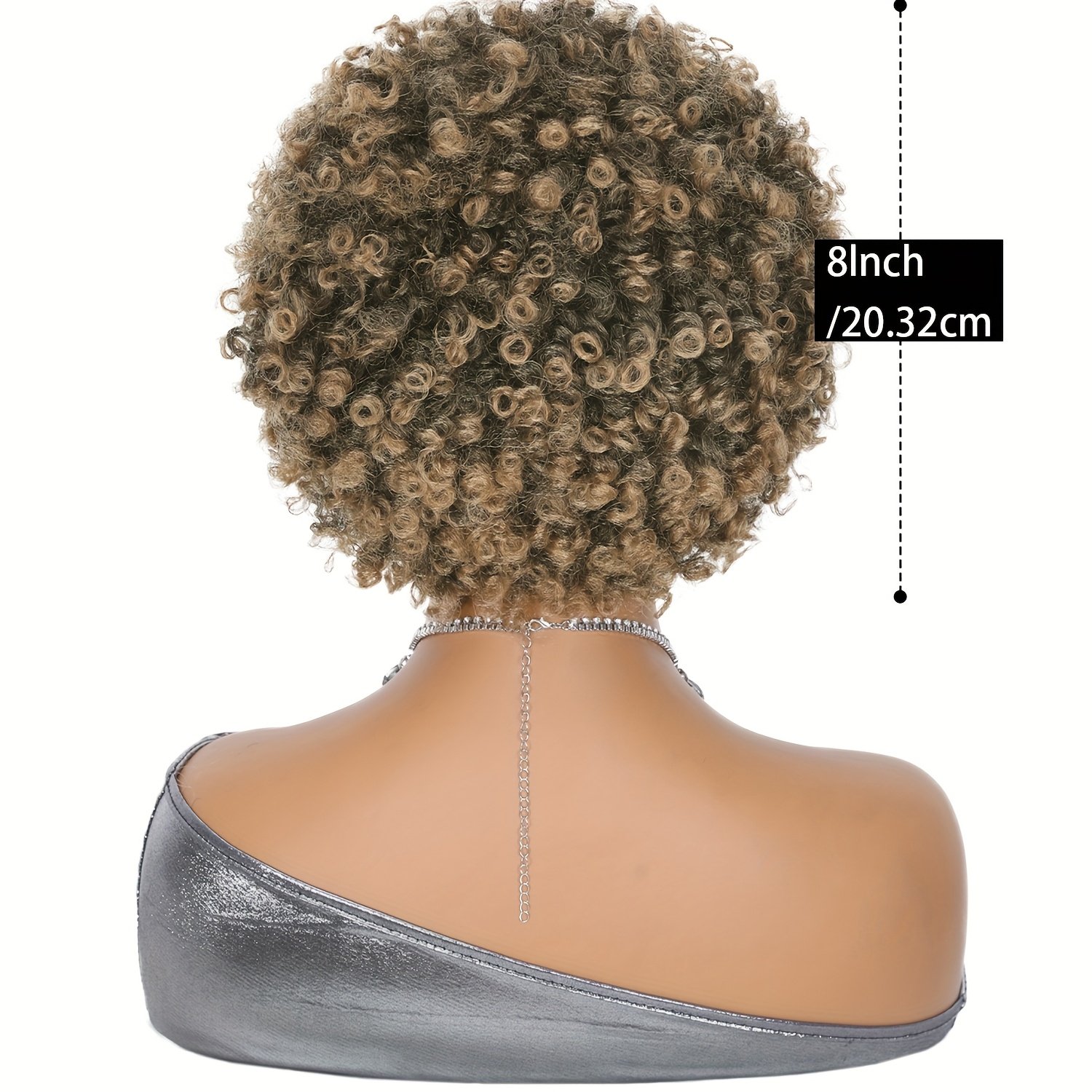 Short Curly Wig Mixed Brown Afro Wig for Men Or Women Short Curly Disco Rock Wig Hippie Costume Wigs Short Fluffy Disco Afro Wigs Synthetic Hair Replacement Wig for Music Festival Concert for Daily Party, Christmas, Cosplay, Parties, Etc - Image 23