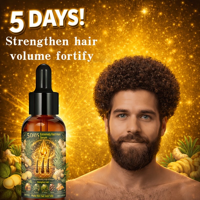 Extremely Fast Hair Builder That Moisturizes and Promotes Plump Skin in Bald Areas, Contains Turmeric, Rosemary, Biotin, Fosters Health Strengthens Hair, Moisturizes Roots and Skin. Christmas Gift/Mother's Day Gift, Make Thin Hair Look Fuller - Image 4