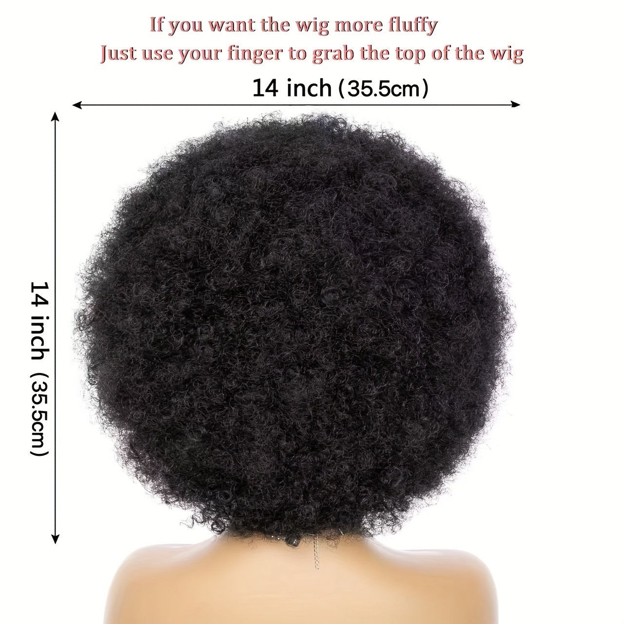 35.56cm Women'S Short Afro Kinky Curly Hair Black Wigs Afro Wig Large Bouncy And Soft Looking Premium Synthetic Wig Blended Hair Wigs for Women for Cosplay Parties Business, Music Festival, Mother'S Day - Image 13