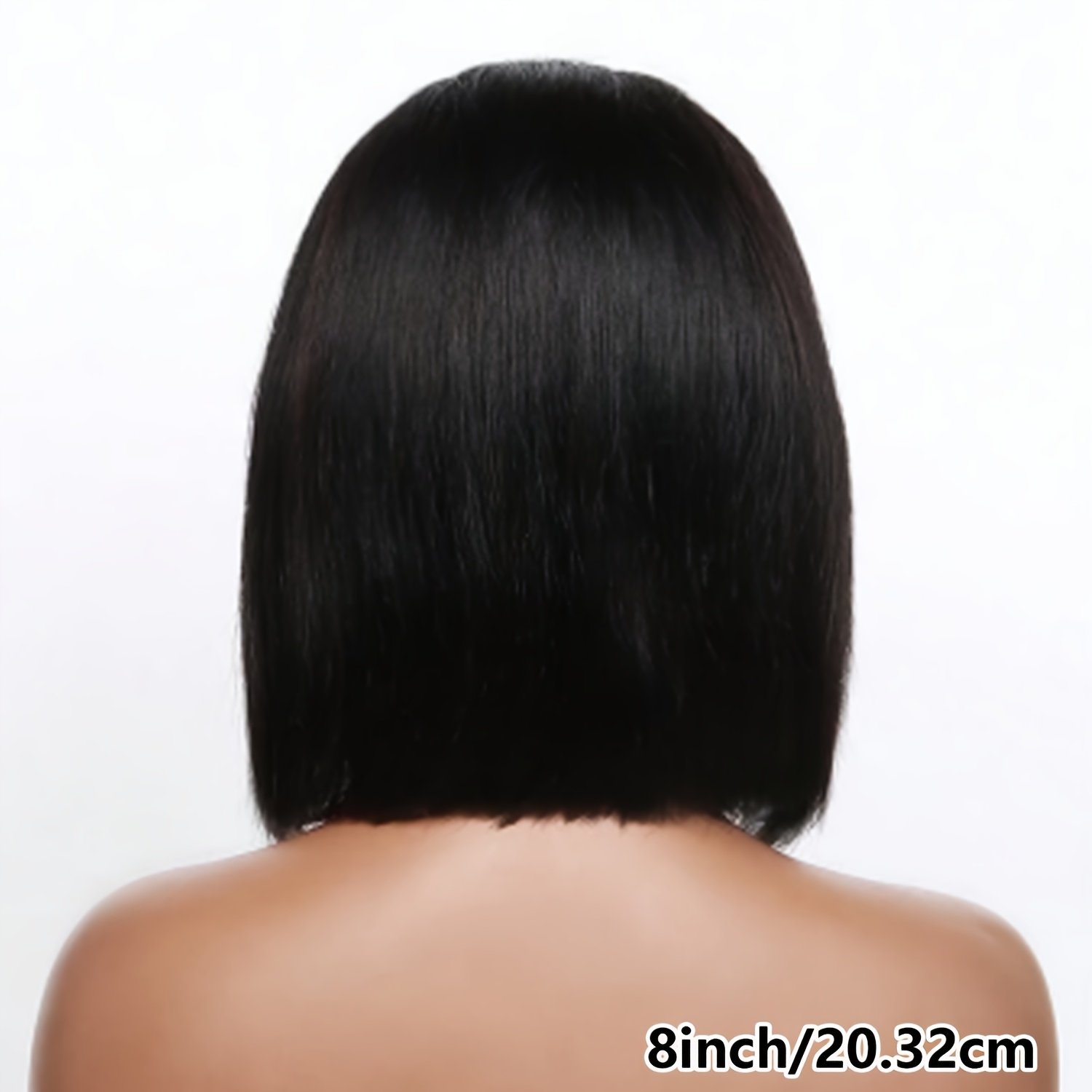 Straight Short Bob Wig with Bangs Human Hair 150% Density Glueless Straight Bob Wig Human Hair with Bangs Bob Wigs for Women No Lace Front Wigs Full Machine Made Straight Bob Wig - Image 12