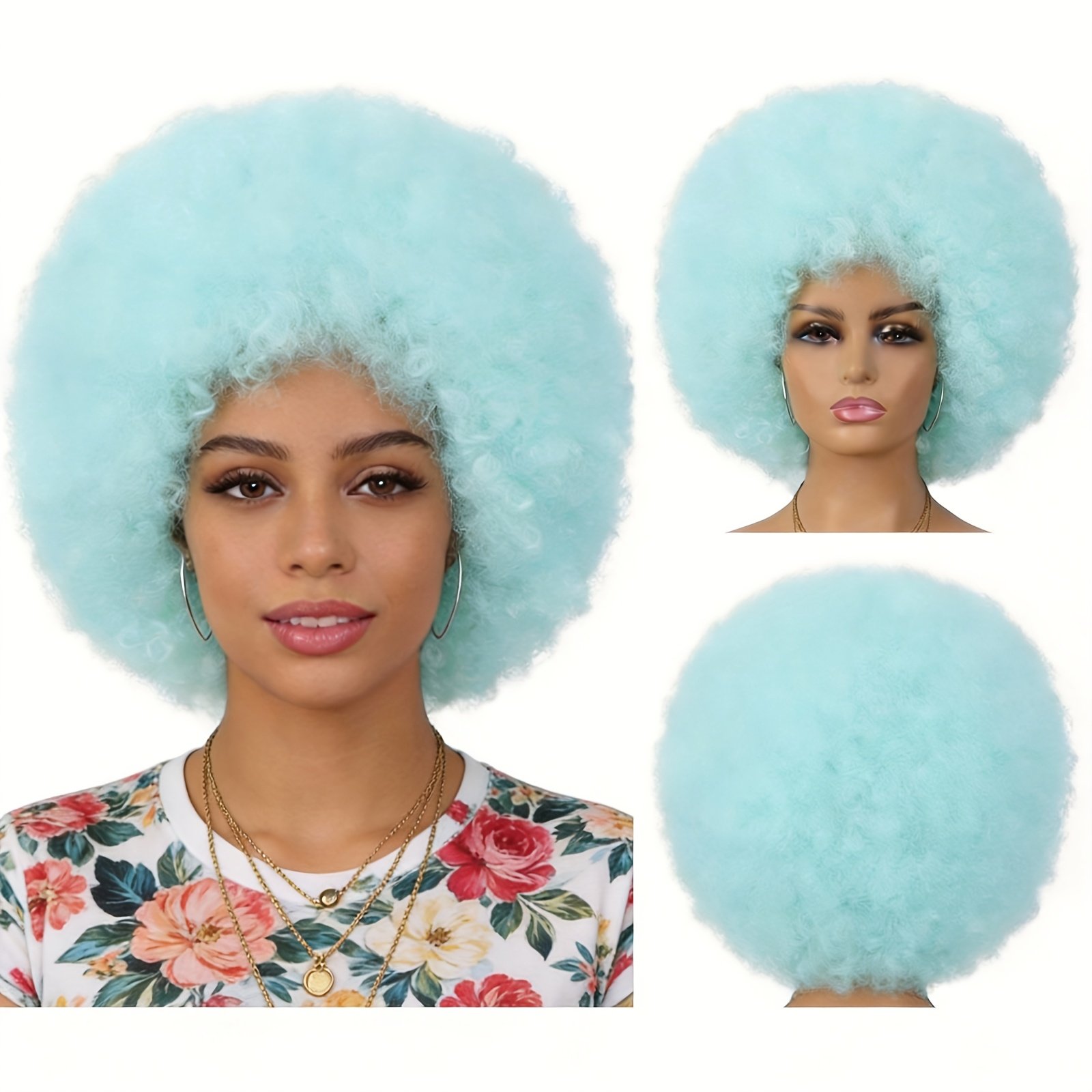 Large Short Afro Wig with Big, Soft, And Bouncy Puffy Curls, Perfect for Everyday Wear Without Glue - Image 12