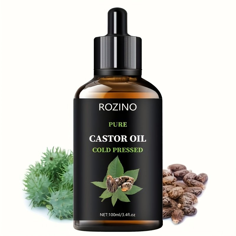 Castor Oil, for Hair Eyelashes And Eyebrows, Castor Oil Cold Pressed Unrefined, Hair for Dry Hair, Skin And Nails - Image 2
