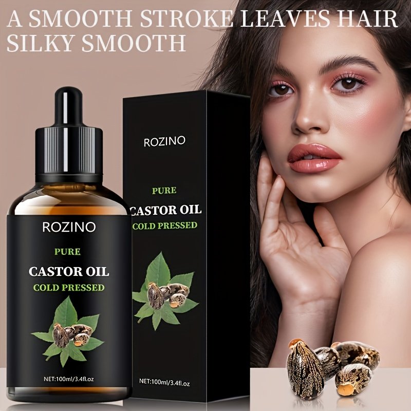 Castor Oil, for Hair Eyelashes And Eyebrows, Castor Oil Cold Pressed Unrefined, Hair for Dry Hair, Skin And Nails - Image 11