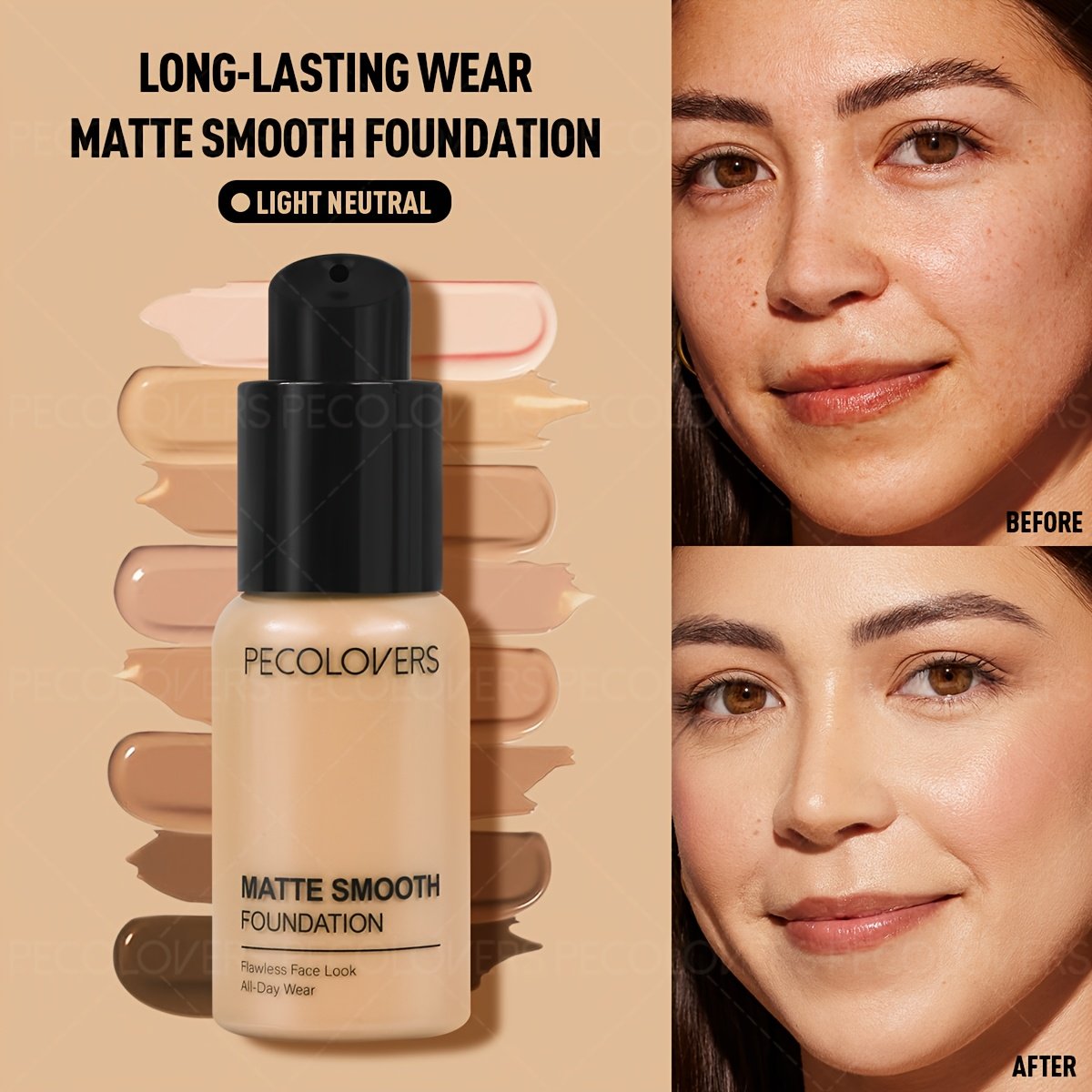 1pc Pro Flawless Liquid Foundation - Full Coverage, Waterproof, Long-Lasting Concealer- Suitable for Daily Use - Image 52