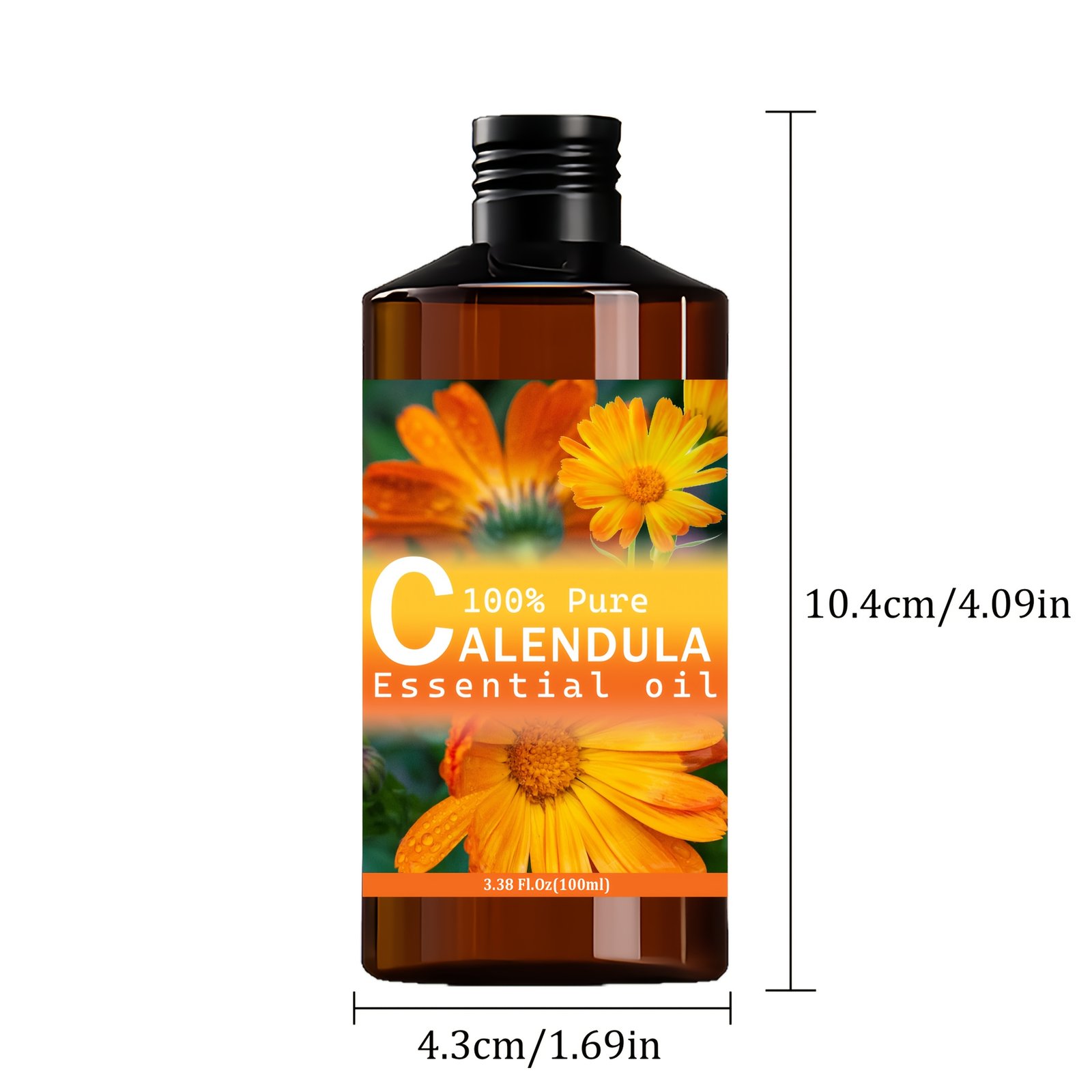 Calendula Essential Oil --100%, Premium Quality, Floral Aroma --Hydrating, Moisturizing, Nourishing Skin, Body Massage, Skin Massage --Used for Skin, Hair, Facial, Body Care --Suitable for Meditation, Bathing --100ml Body Massage Essential Oil - Image 4