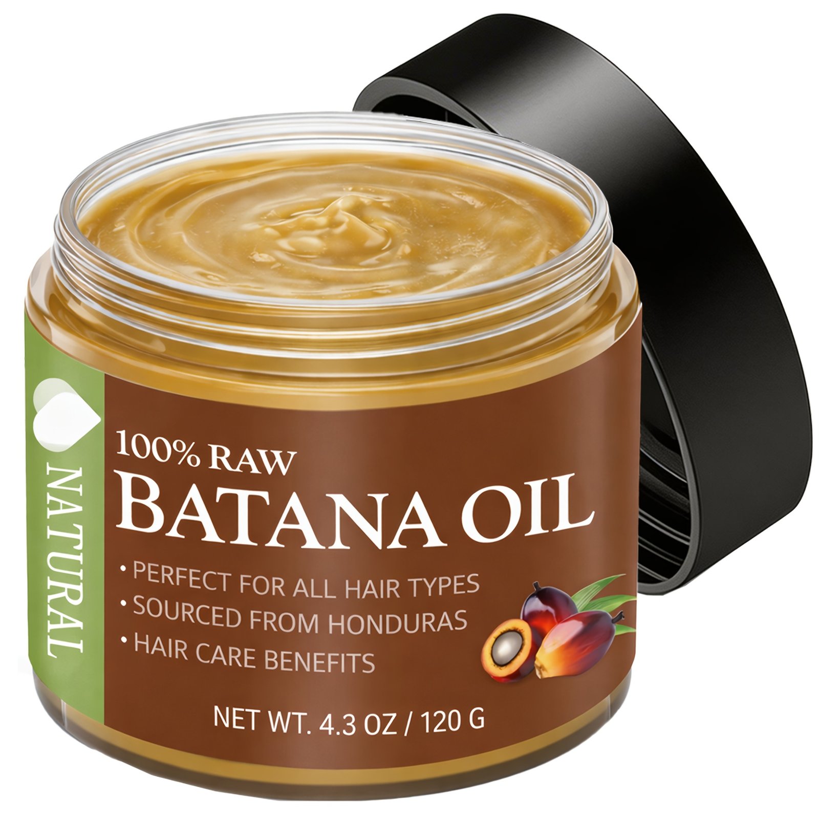 Honduras Batana Hair Oil – Smoothing and Moisturizing Hair Treatment for Dry Hair, for Moisturizing Scalp and Hair Care, Suitable for All Hair Types – 4.2oz.