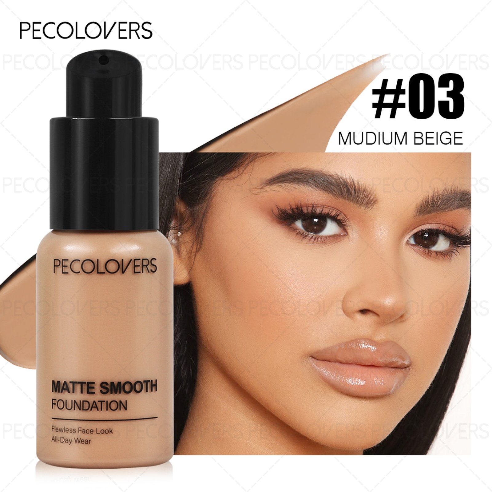 1pc Pro Flawless Liquid Foundation - Full Coverage, Waterproof, Long-Lasting Concealer- Suitable for Daily Use - Image 21