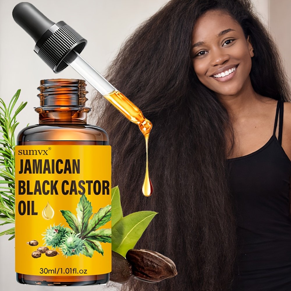 Castor Oil 30Ml/1.05 Fl Oz. with Ginger Oil, Rosemary, Biotin, Polygonum Multiflorum, And Batana Oil. Suitable for Hair And Eyebrows, Moisturizing And Smoothing. Ready to Use, No Rinsing Required