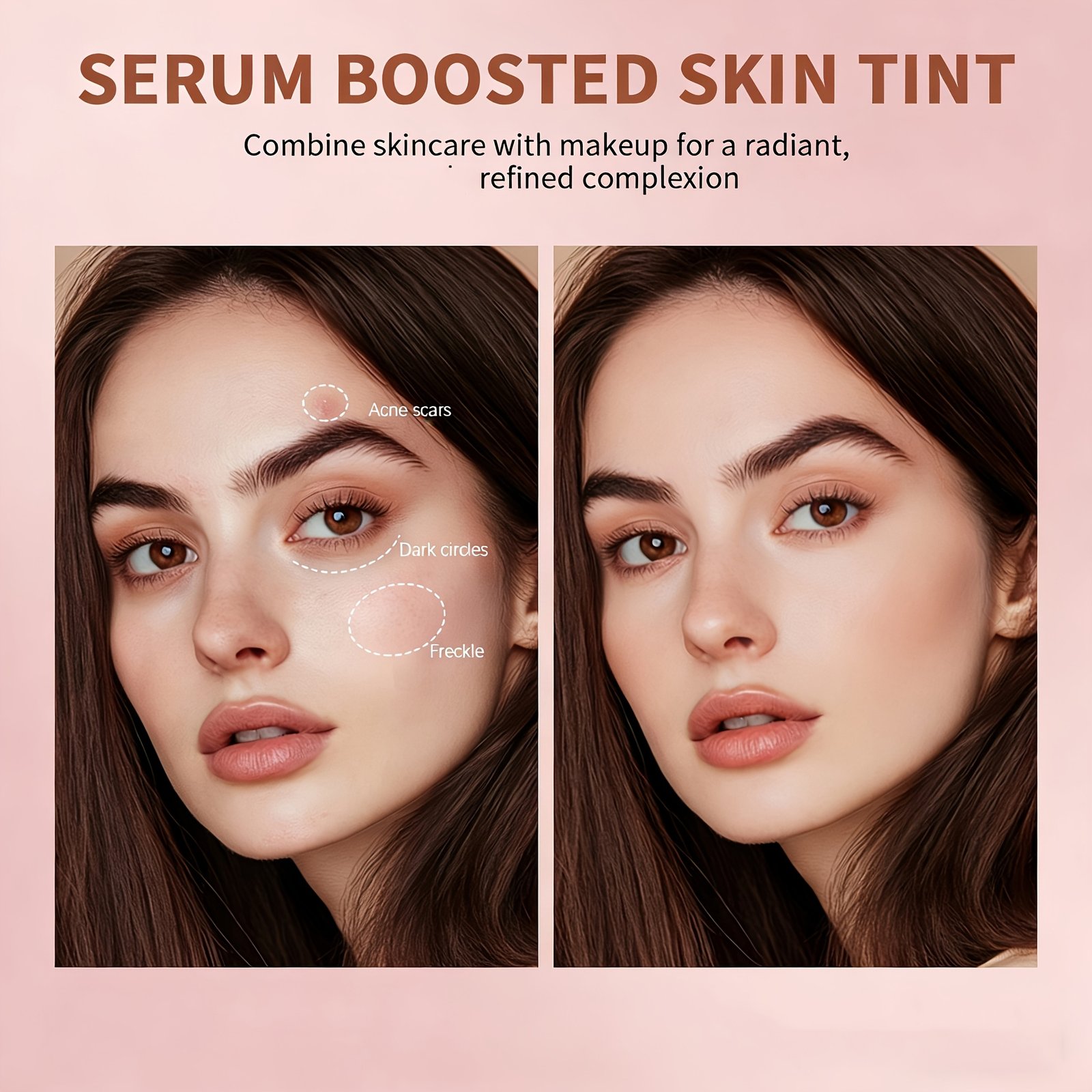 SERUM BOOSTED SKIN TINT + Soft Makeup Puff, Stick Foundation, Spring/summer Foundation Cosmetics, Smooth Light Nude Bronze Color, Concealing Foundation, Waterproof Long-lasting, Nourishing Ingredients Hyaluronic Acid Nicotinamide, for All Makeup - Image 10