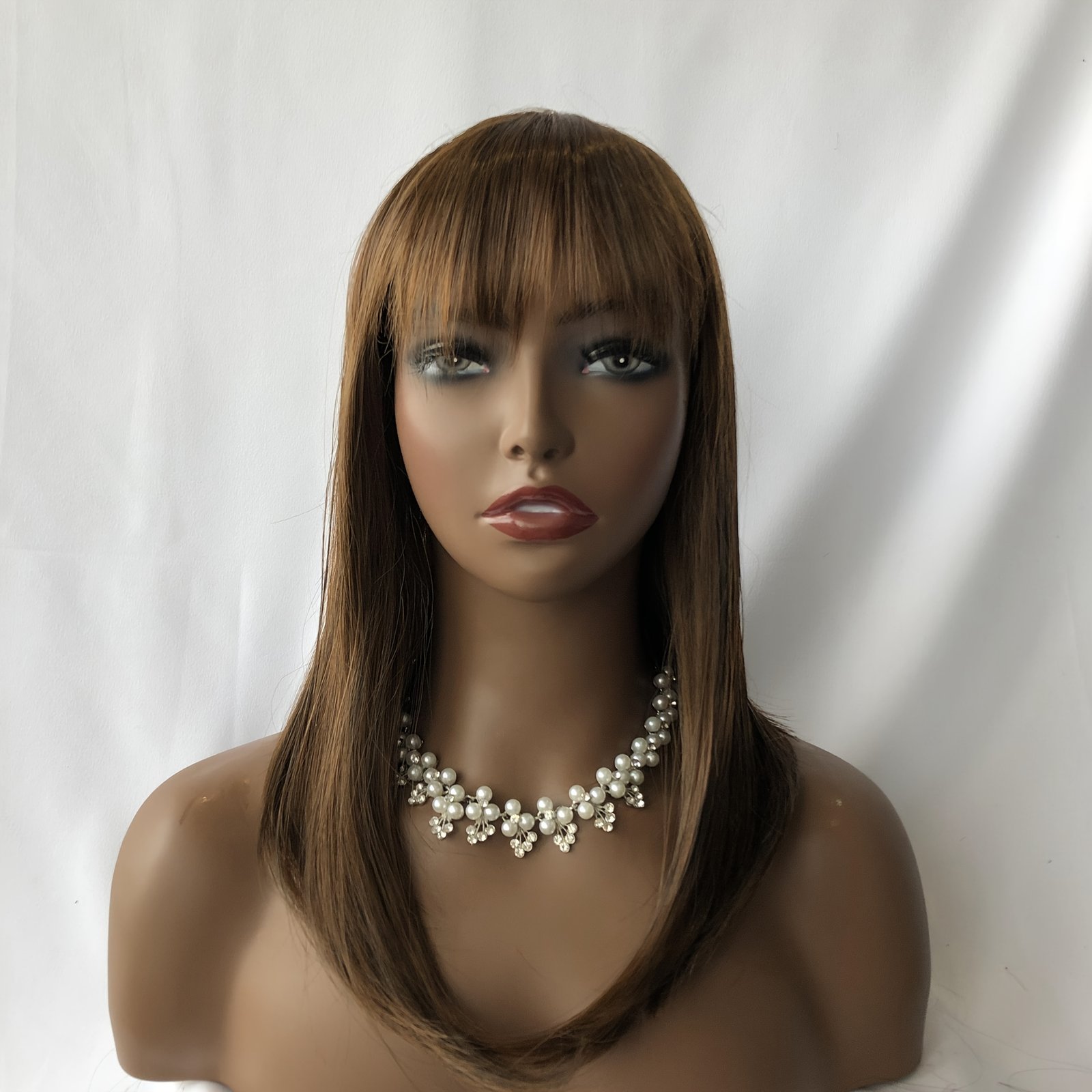 Short Bow-Shaped Wig for Women Made of High-Temperature Fiber, Featuring a Full Head of Medium-Length Korean-Style Hair. - Image 10