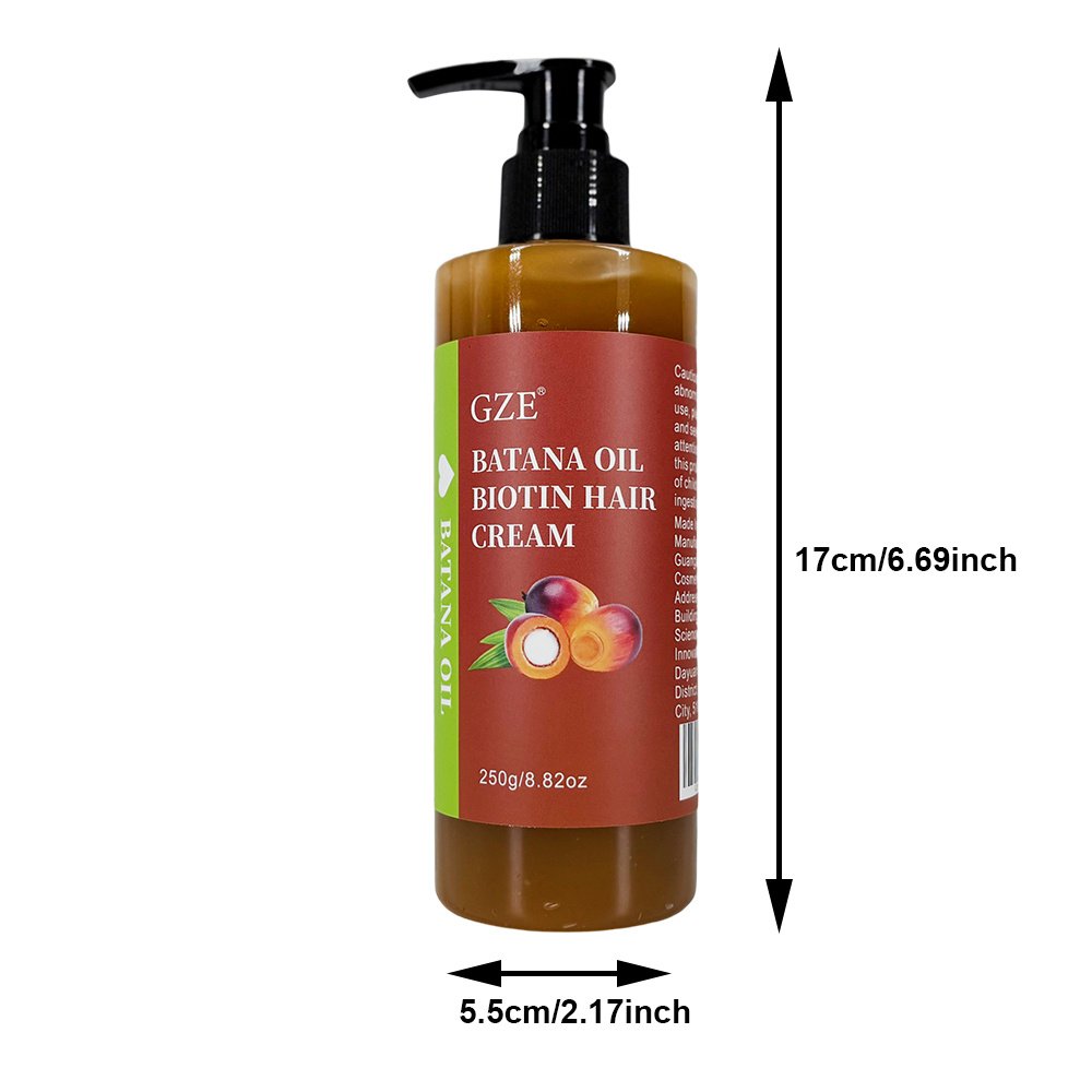 GZE Batana Oil Biotin Hair Cream Strong Hair Anti-Breakage Split Ends y for Dry Hair - Image 6