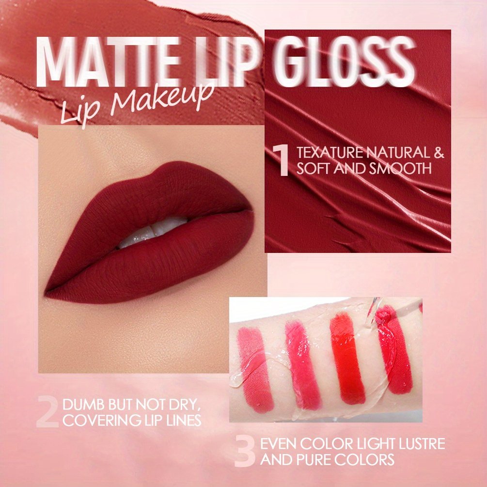 Waterproof Matte Nude Liquid Lipstick Dark Red Black Long Lasting Liquid Lipstick Women Makeup Lipgloss Lip Tint - Image 14