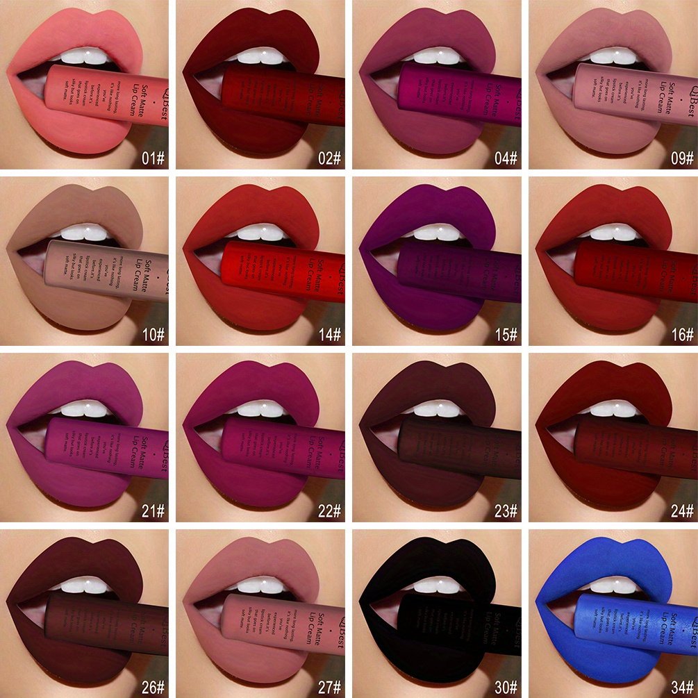 Waterproof Matte Nude Liquid Lipstick Dark Red Black Long Lasting Liquid Lipstick Women Makeup Lipgloss Lip Tint - Image 26