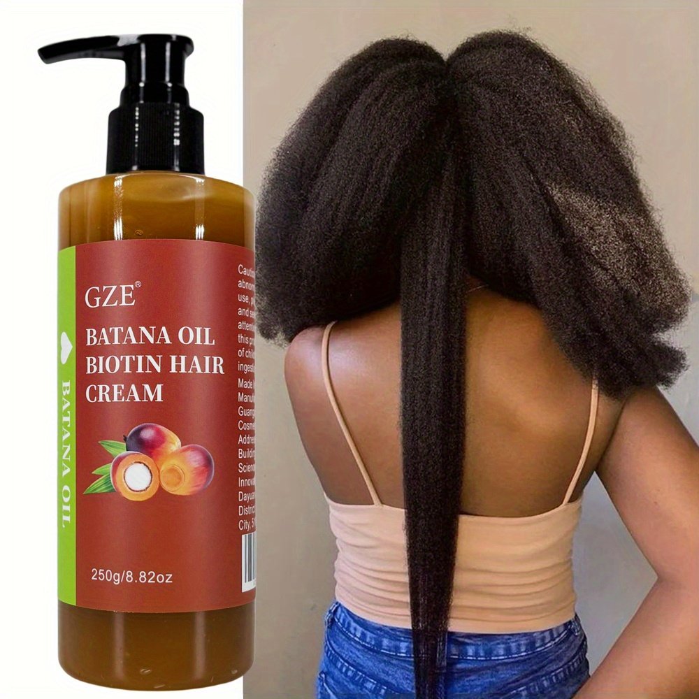 GZE Batana Oil Biotin Hair Cream Strong Hair Anti-Breakage Split Ends y for Dry Hair - Image 2