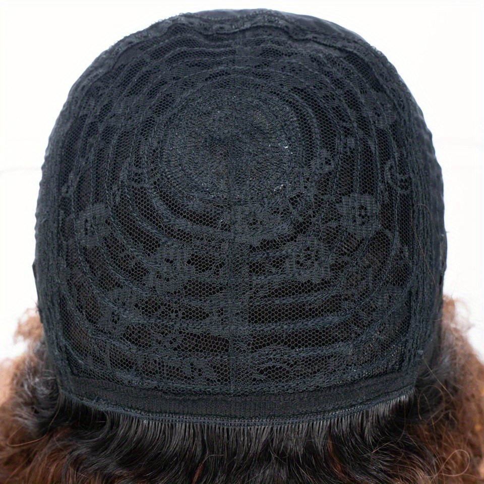 25.4 cm Short Pixie Afro Kinky Curly Bob Human Hair Wigs with Bangs for Women Brazilian Remy Hair Ombre Brown Bug Colored Wigs - Image 20