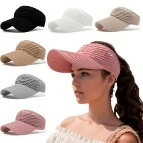 Ensemble de 6 chapeaux de soleil pour femmes, conçus pour les sports de plein air, avec une conception respirante et extensible, idéale pour le printemps et l'été. Ces bonnets de couleur unie sont parfaits pour la course décontractée et les activités de plein air quotidiennes.
